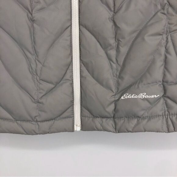 EDDIE BAUER EB700 Gray Zip Up Puffer Vest Womens Size Medium - Picture 5 of 8